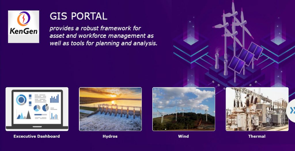 KenGen's GIS portal provides information for all its generation assets