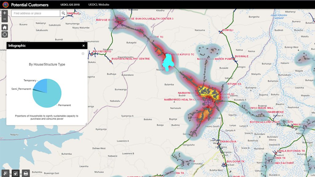 Spatial analysis determines viable areas for investment to connect identified potential customers