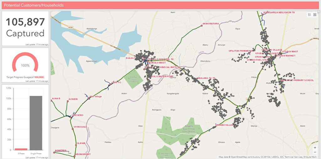 Spatial analysis determines viable areas for investment to connect identified potential customers