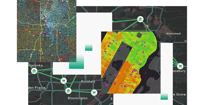 Optimized routes, trade areas and location